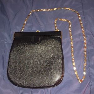 Vintage black and gold purse